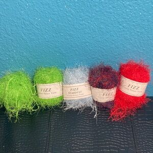 8.32 oz / 236g Fizz (4) + 1 Fizz Stardust Eyelash Yarn by Crystal Palace Yarns